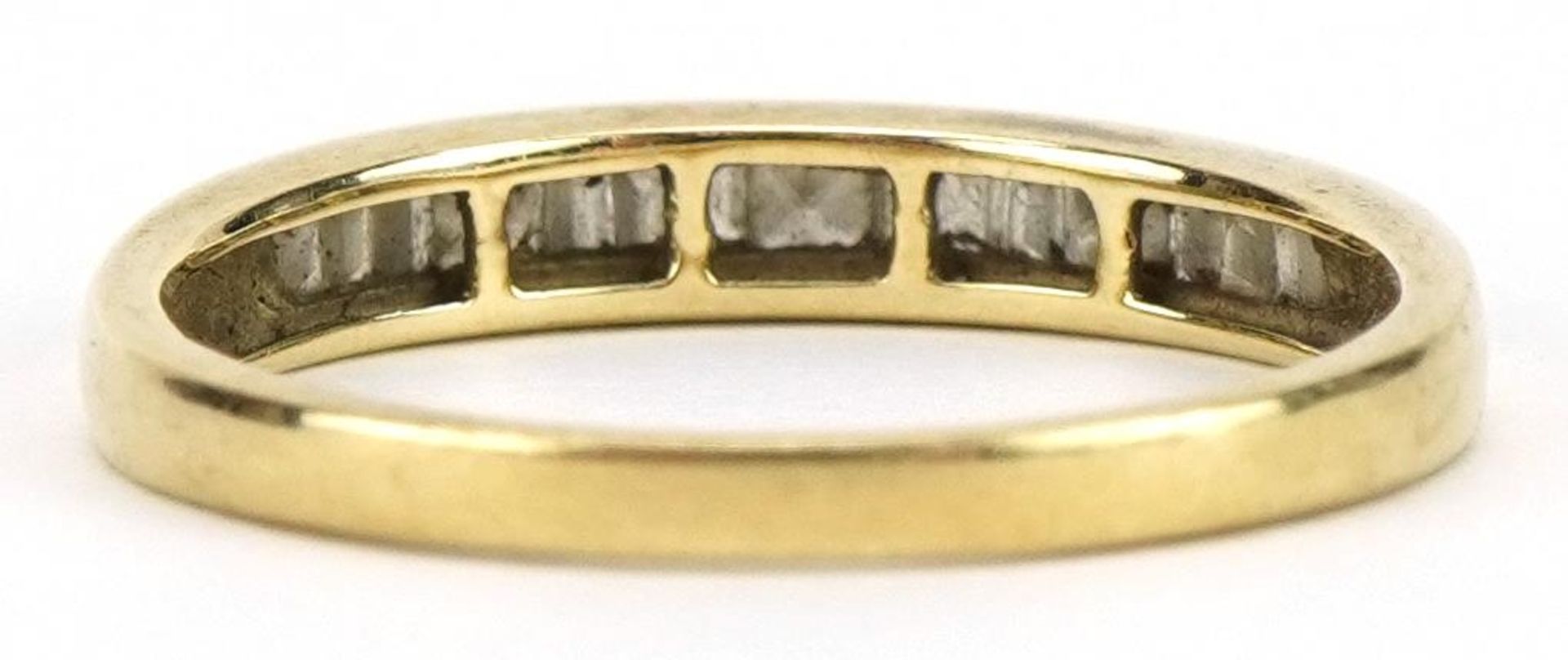9ct gold diamond half eternity ring, the band stamped 0.25 carat, size N, 1.6g - Bild 2 aus 5