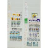 Collection late 20th and early 21st century German stamps arranged in a stock book