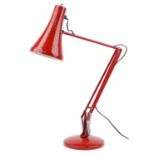 Red Anglepoise table lamp