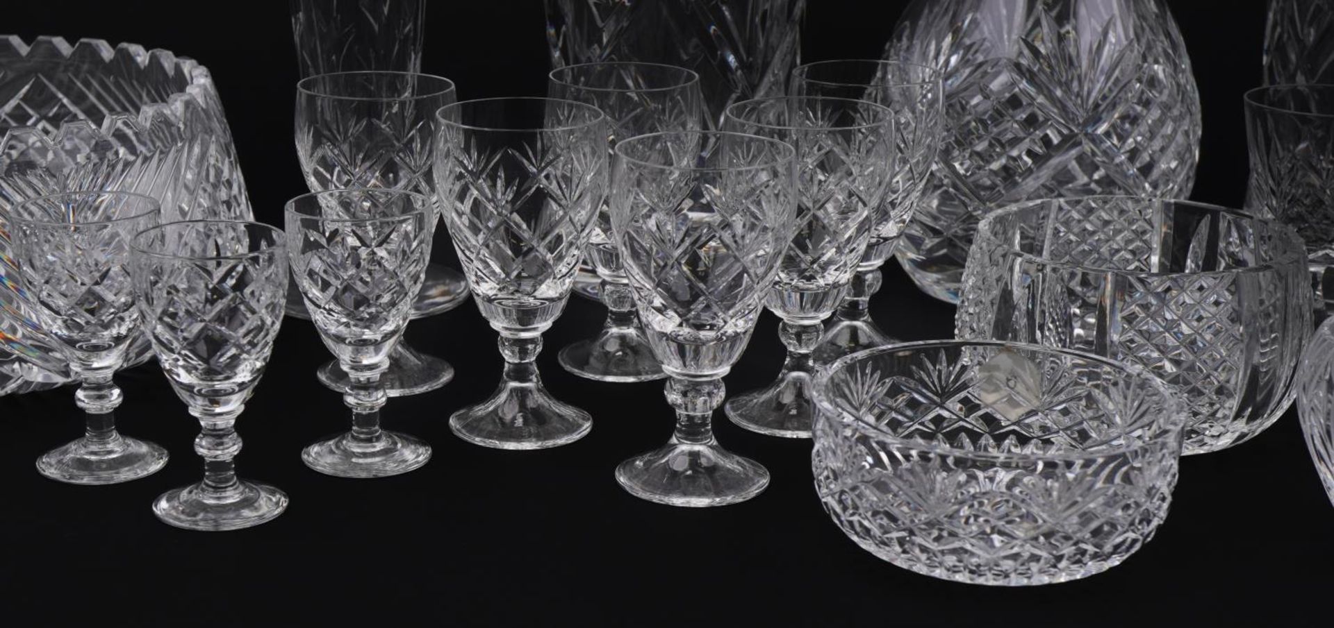 Collection of cut crystal and glassware including Webb Corbet and Stuart, the largest 32.5cm high - Image 4 of 5