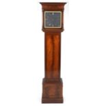Astral mahogany longcase clock with Roman numerals, 200cm high