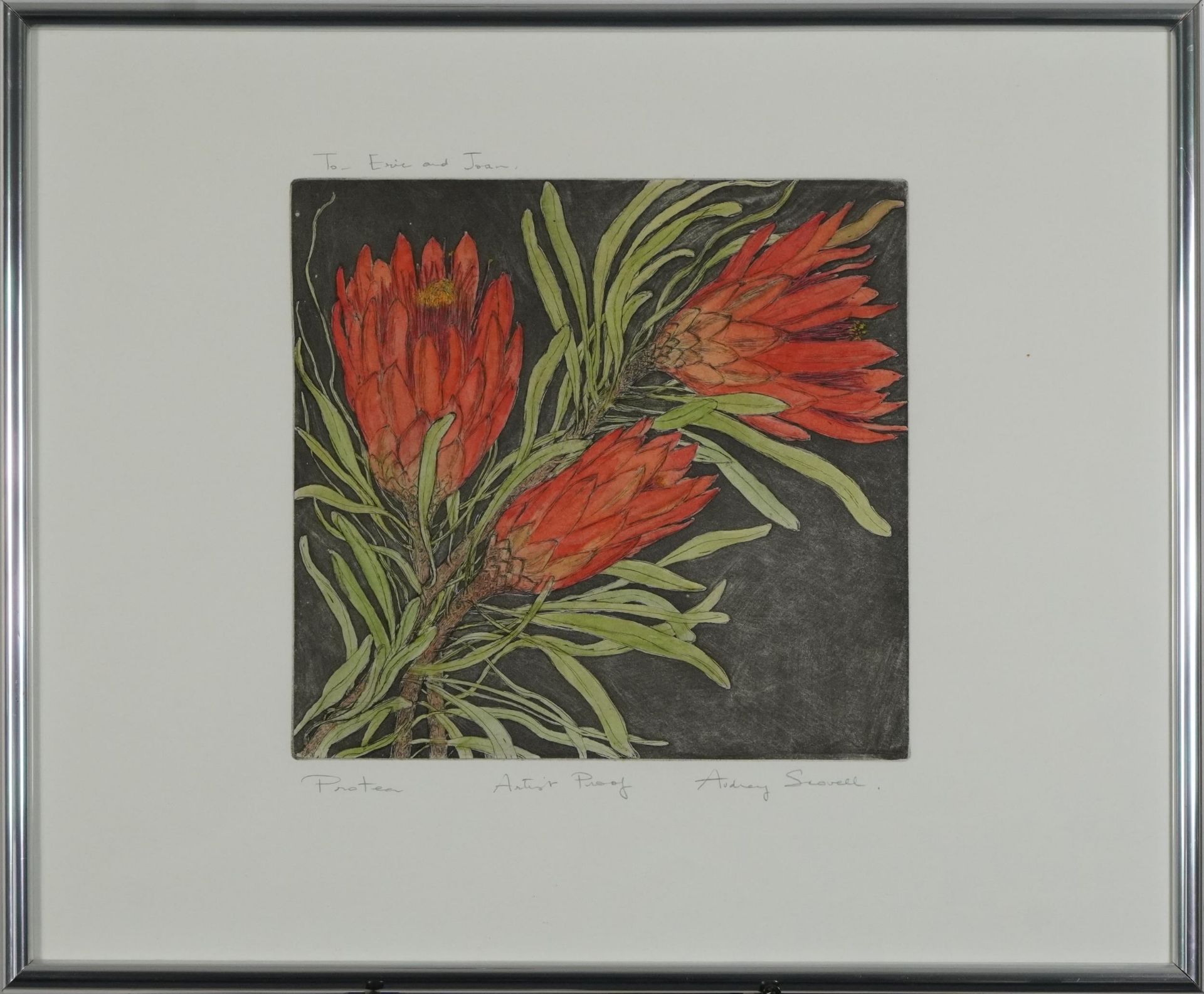 Audrey Scovell - Thistles and Protea, two prints in colour comprising one artist's proof and one - Image 5 of 18