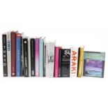Collection of photography and related books including Frida Kahlo, Her Photos, Araki Tokyo Lucky