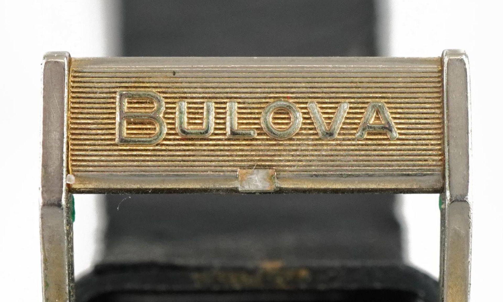 Bulova, gentlemen's gold Bulova Accutron wristwatch with date aperture housed in a Garrard & Co box, - Image 5 of 6
