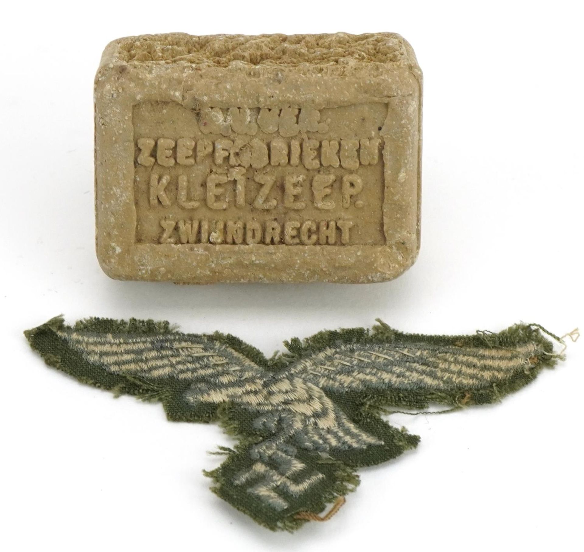 German military interest cloth badge and a bar of soap - Image 2 of 2