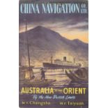 Vintage shipping interest China Navigation Co Ltd Australia to The Orient by The New British