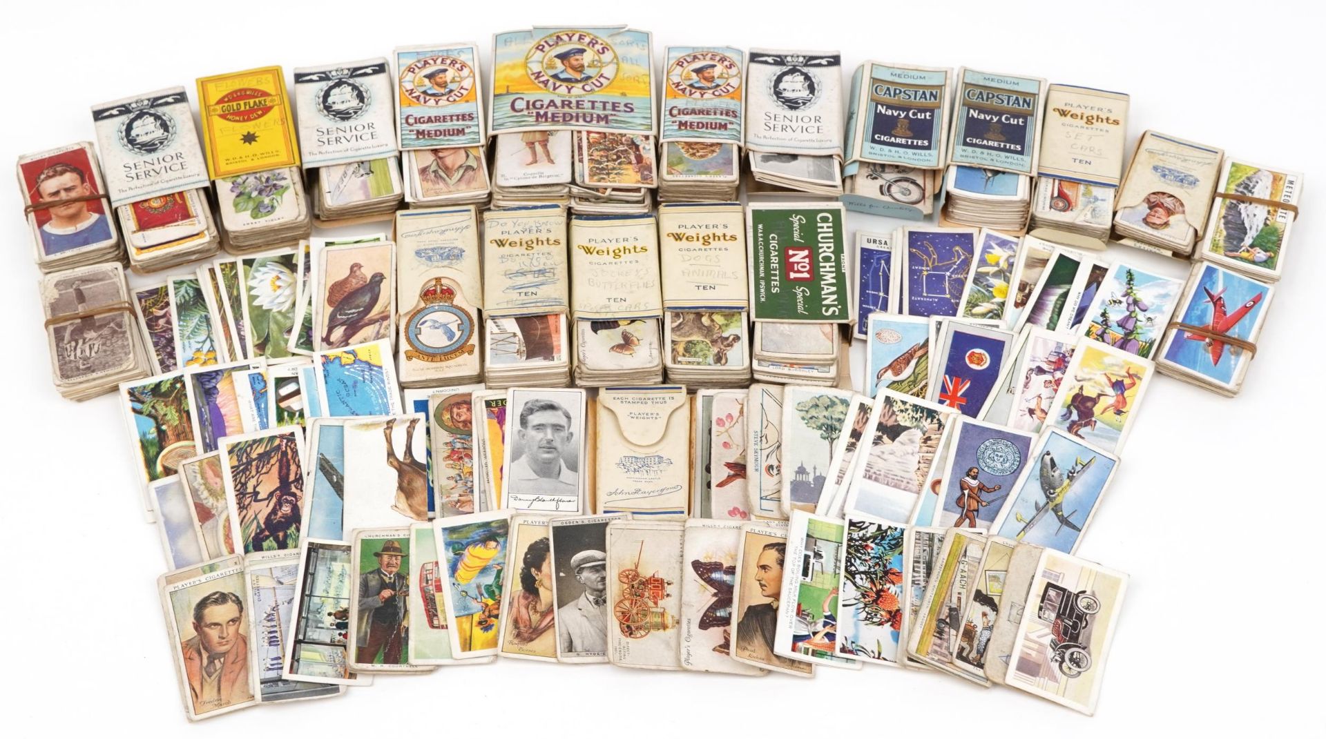 Collection of cigarette cards including John Player & Sons