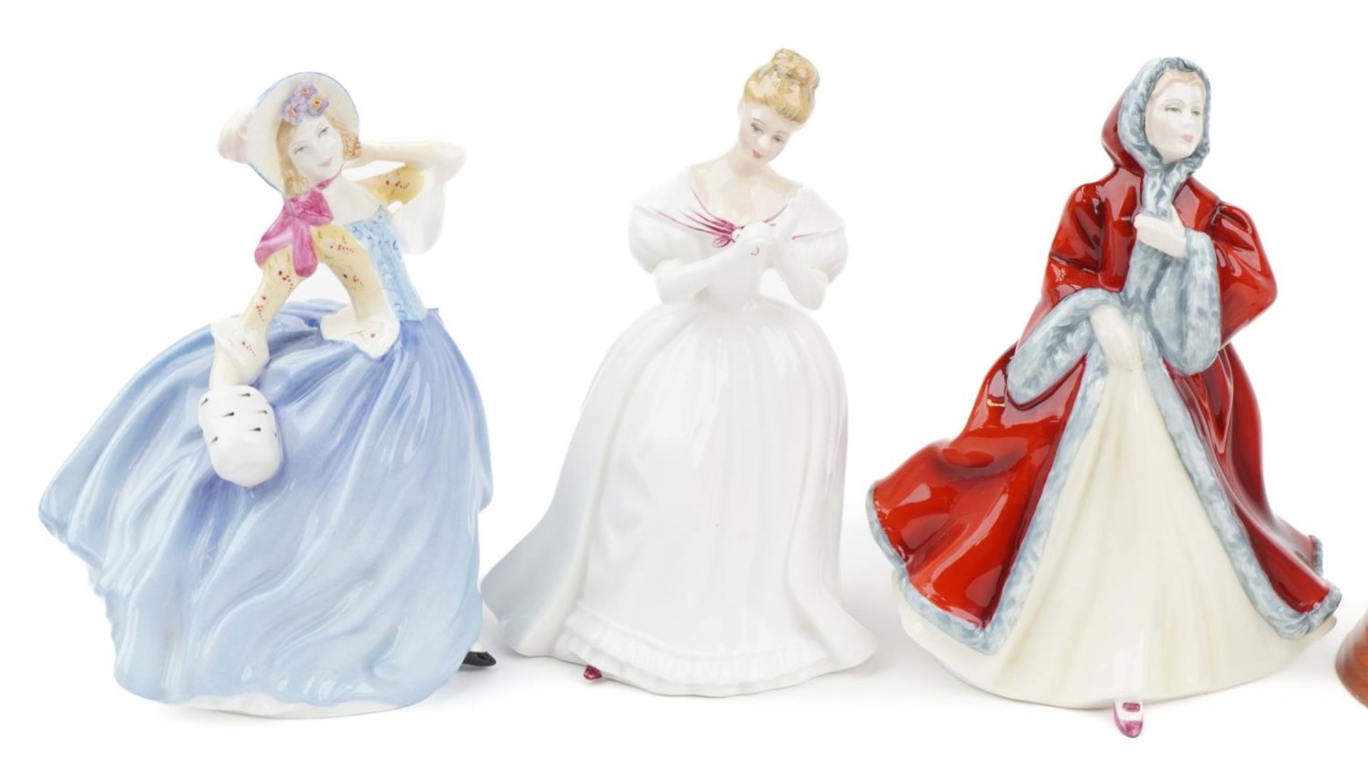 Six Royal Doulton figurines including Denise HN2477, Rachel HN2936 and A Winter's Morn limited - Image 3 of 10