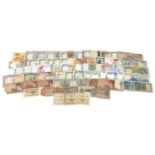 Collection of various world banknotes