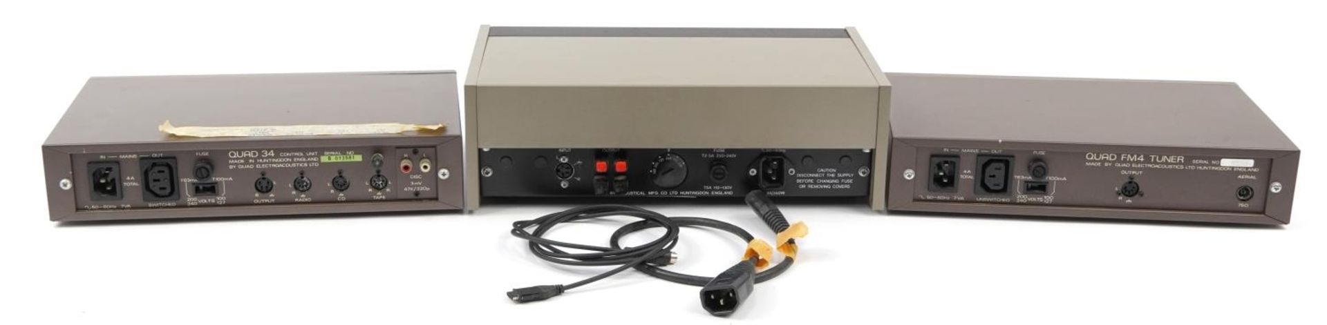 Quad audio equipment including FM4 tuner and 34 control unit, sold as seen - Image 4 of 4