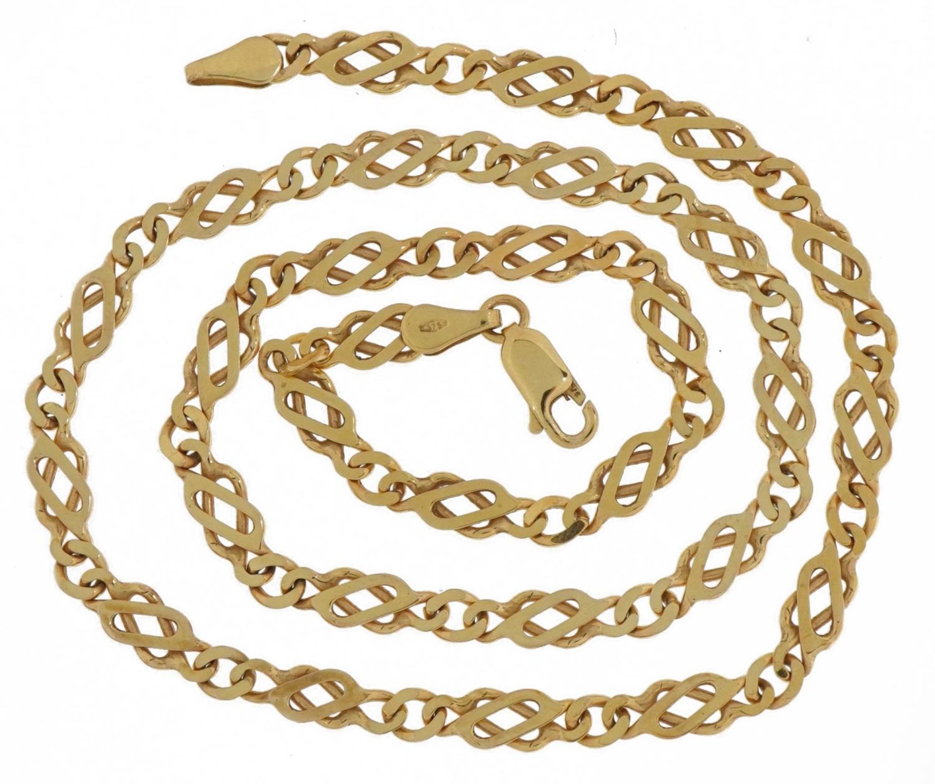 9ct gold multi link necklace, 46cm in length, 12.5g - Bild 2 aus 4