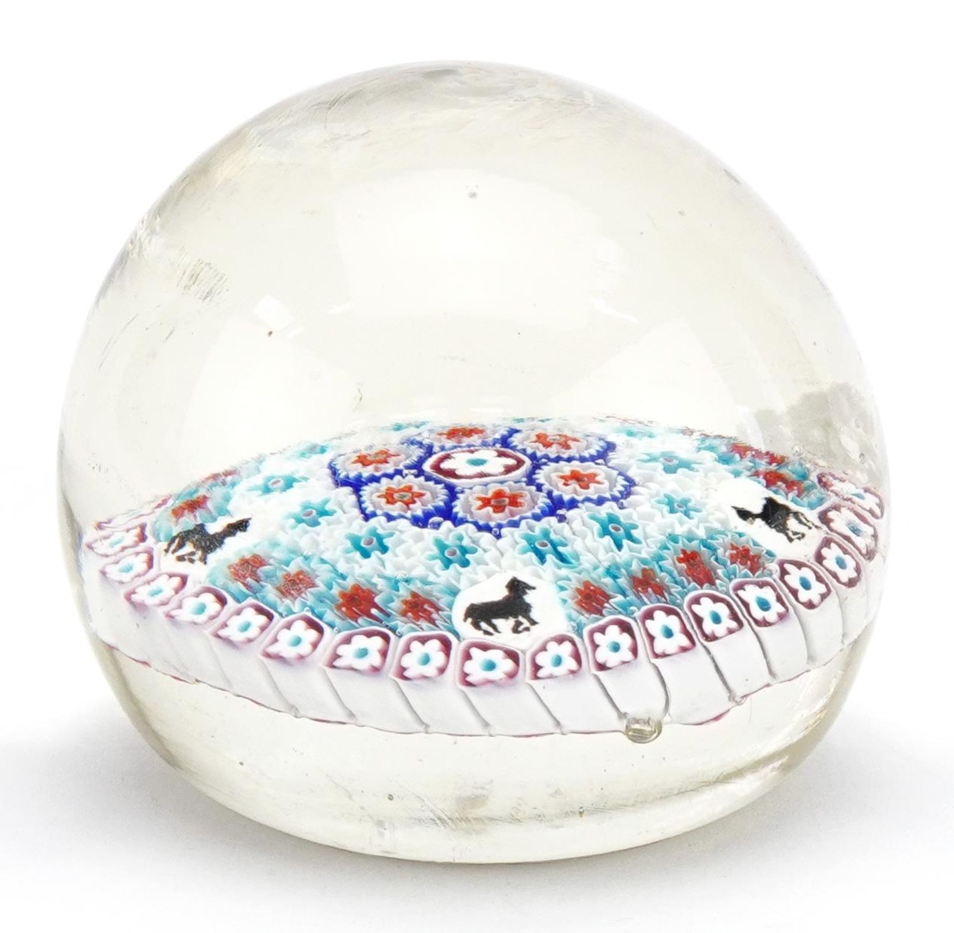 Murano Fratelli Toso millefiori glass paperweight, 8cm in diameter - Image 3 of 4