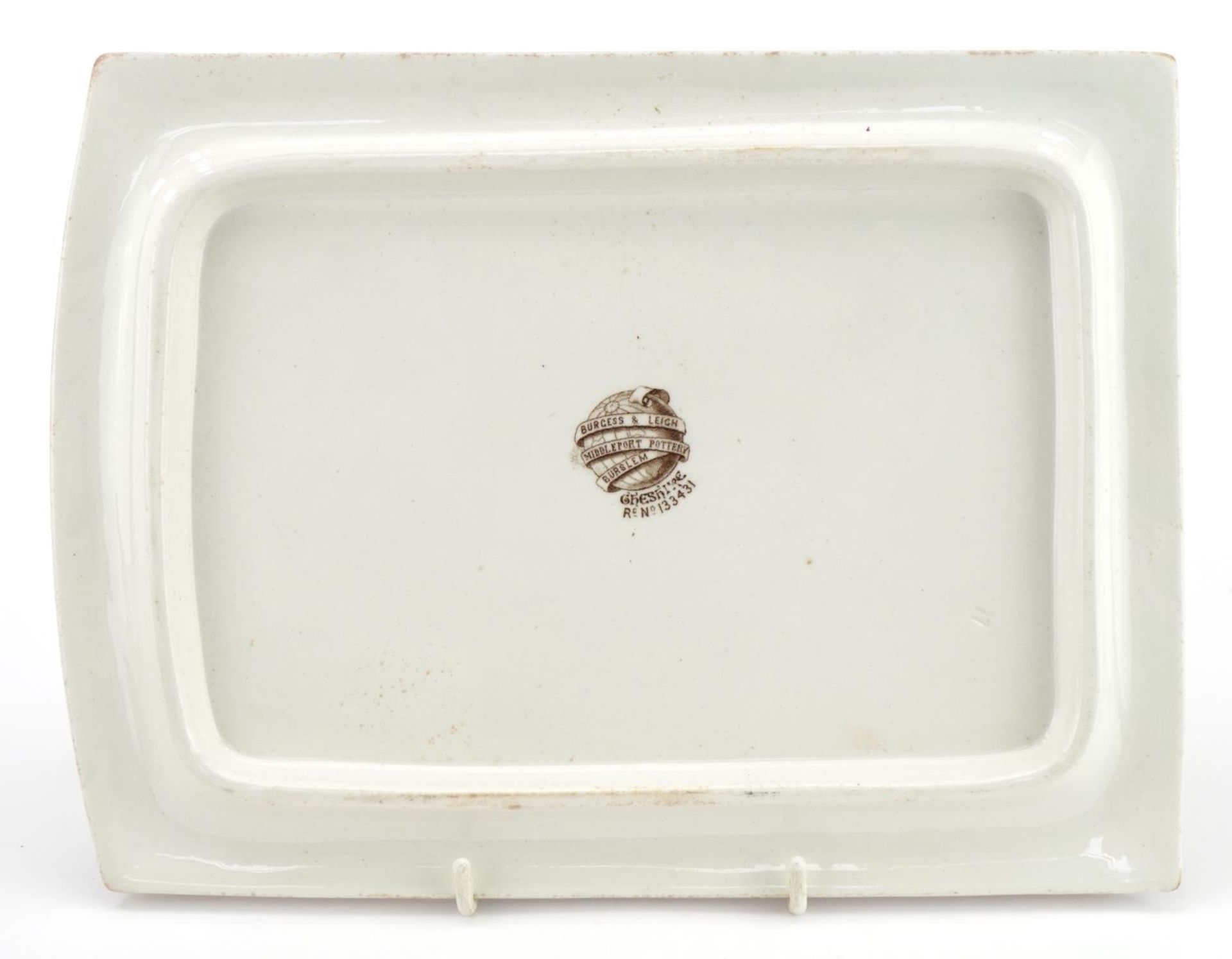Burgess & Leigh, Victorian aesthetic lidded cheese dish and cover decorated with workers and cattle, - Image 6 of 6