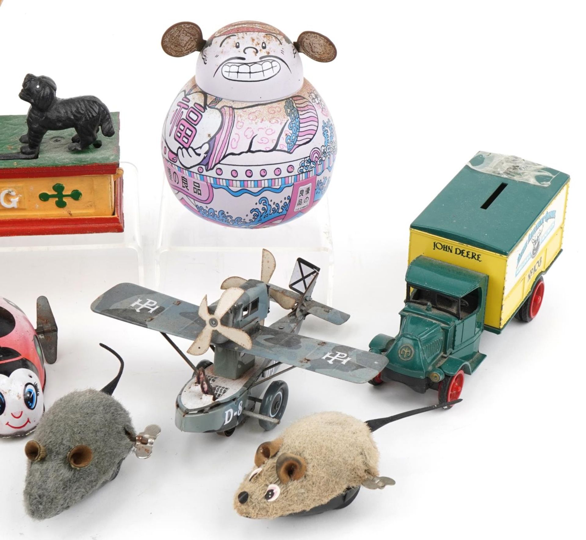 Vintage and later toys including clockwork animals and a hand painted cast iron trick dog moneybox, - Image 3 of 3