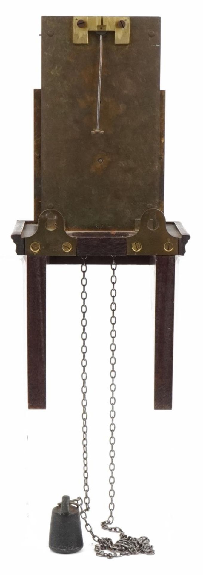 Thwaites & Reed Ltd, mahogany and brass Benjamin Franklin design wall clock, limited edition 477/ - Bild 5 aus 8