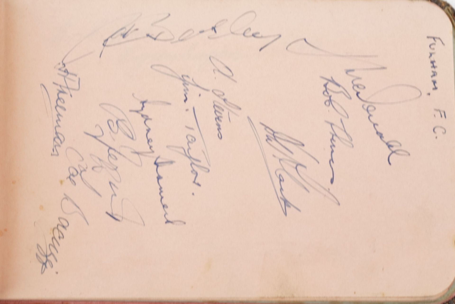 Autographs and annotations arranged in an album including West Ham United, Leighton FC and - Bild 2 aus 6