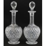 Pair of Thomas Webb crystal decanters