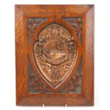Shipping interest copper plaque made from the old Foudroyant launched Plymouth 1793, wrecked