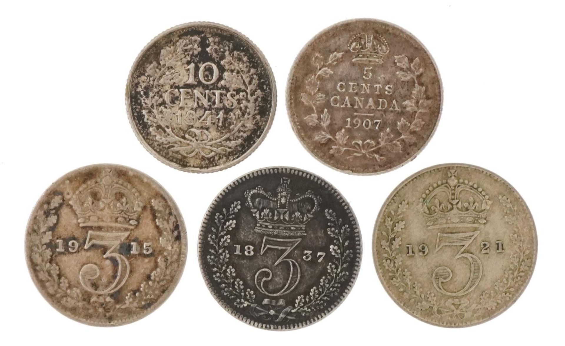 William IV and later silver coinage including 1837 Maundy threepence