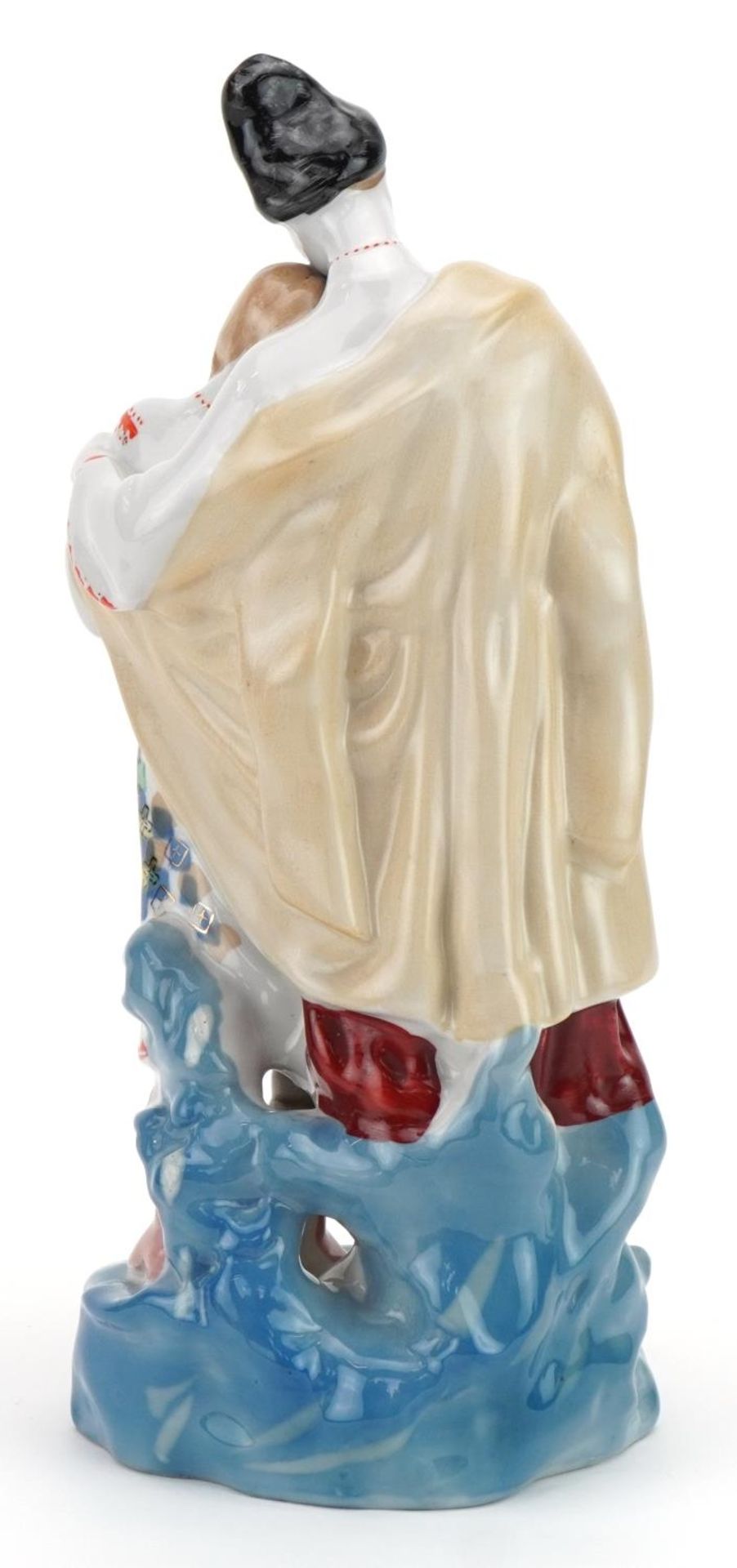 Russian porcelain figure group of two lovers, inscribed to the base, 28cm high - Bild 2 aus 3