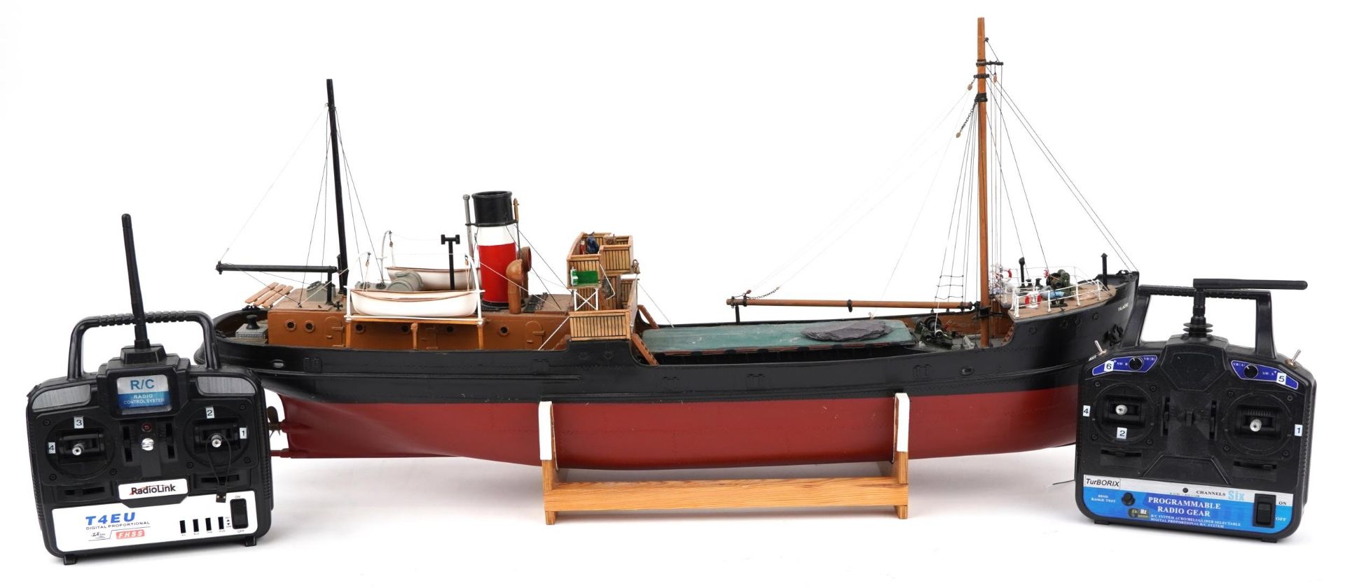 Large scratch built radio model Talicre Coaster pond boat with remote control by Caldercraft, 85cm - Bild 2 aus 4