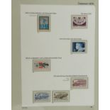 Collection of 20th century Austrian unmounted mint stamps arranged in an album
