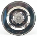 Elizabeth II, circular silver Tudor Rose dish, indistinct maker's mark London 1967, 20.5cm in