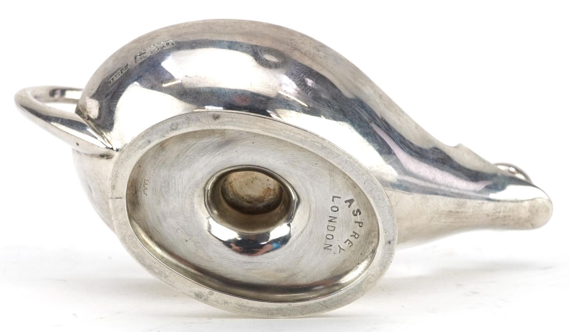 Asprey, George V silver genie oil lamp, London 1915, 10.5cm in length, 66.6g : For further - Image 3 of 4
