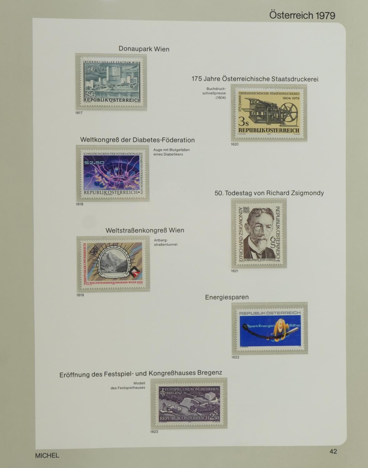 Collection of 20th century Austrian unmounted mint stamps arranged in an album : For further - Image 4 of 6
