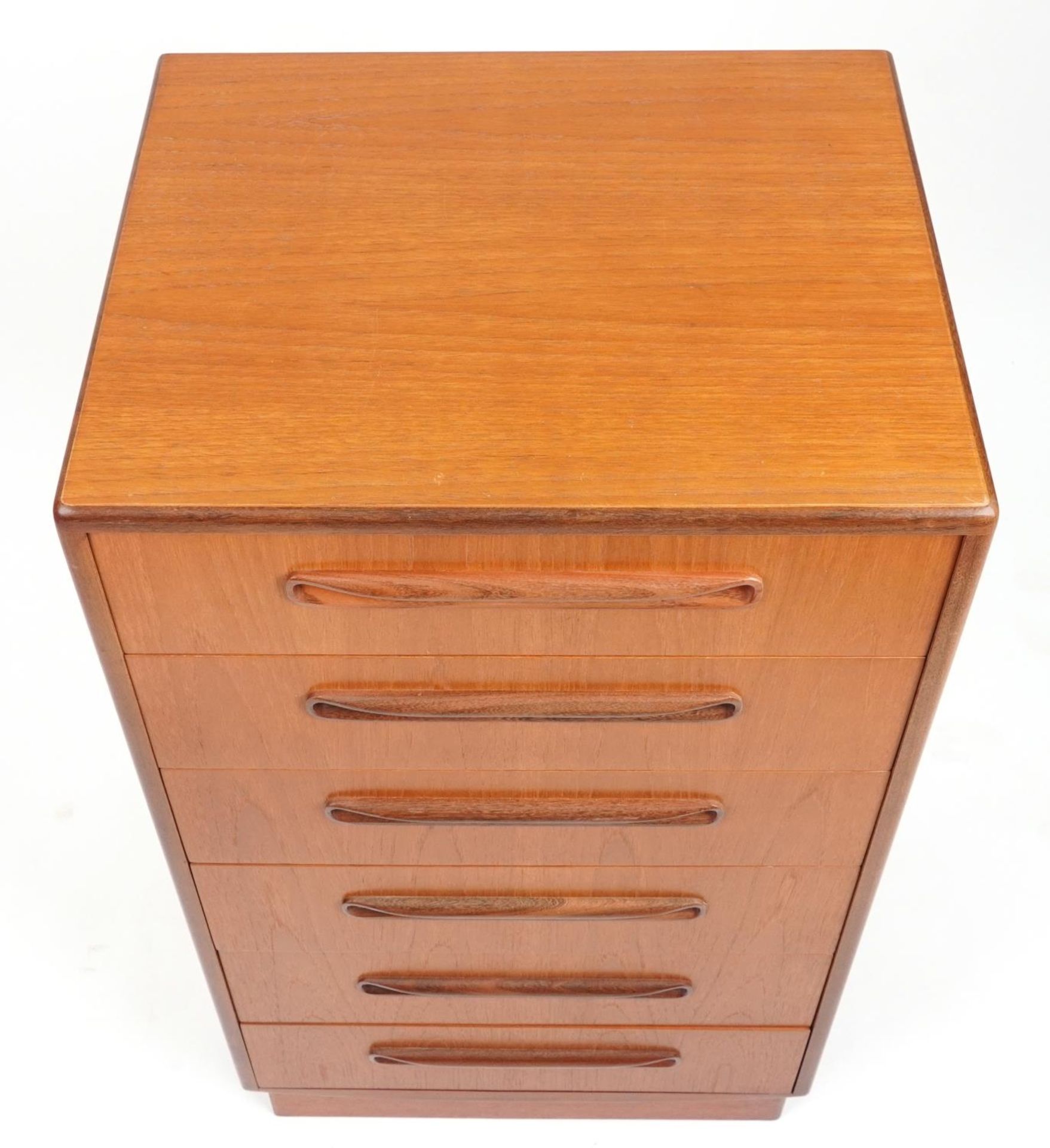 Mid century G Plan Fresco teak six drawer chest, 103cm H x 56cm W x 44cm D : For further information - Image 3 of 4