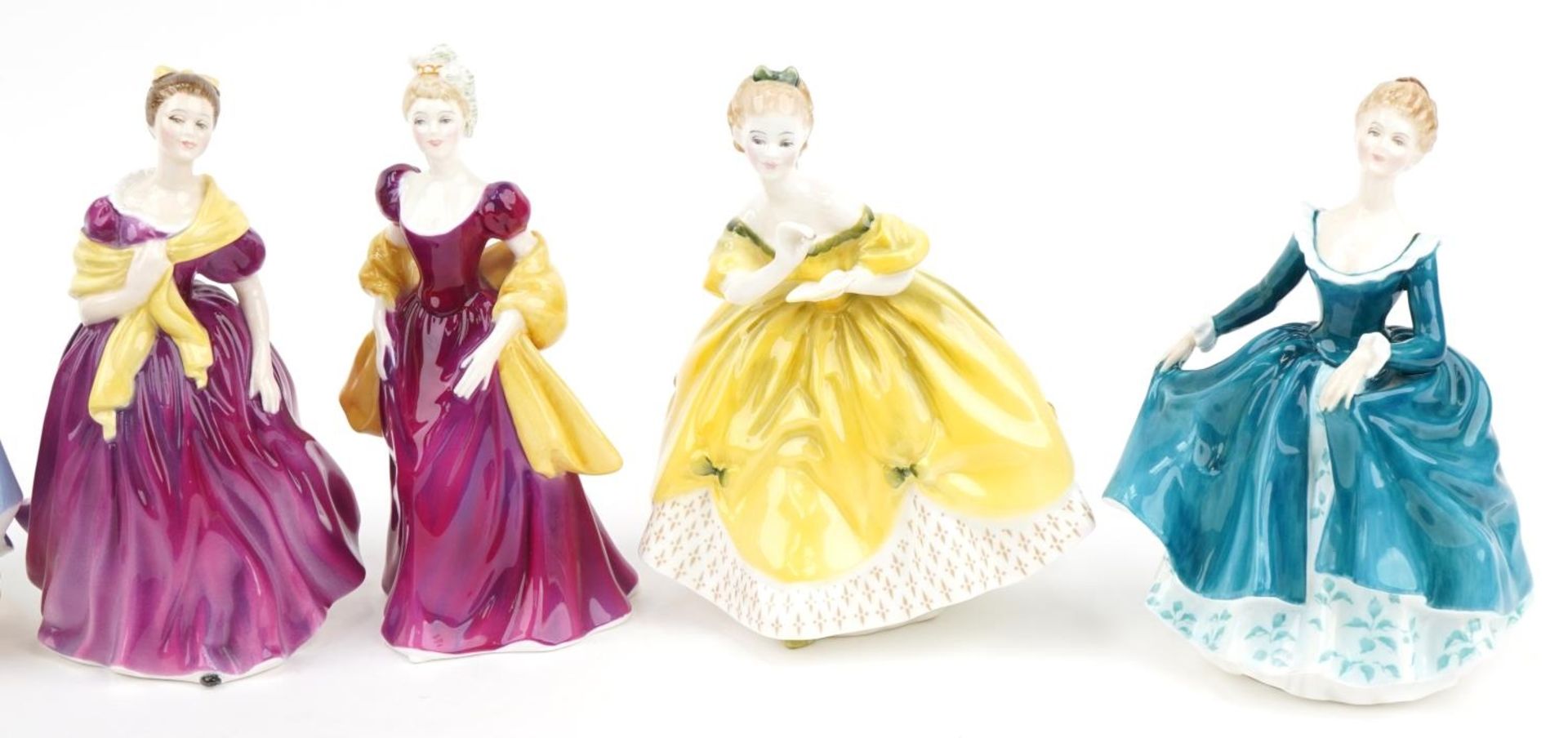 Six Royal Doulton figurines including Adrienne HN2152, Simone HN2378 and Southern Belle HN2229, - Bild 3 aus 5