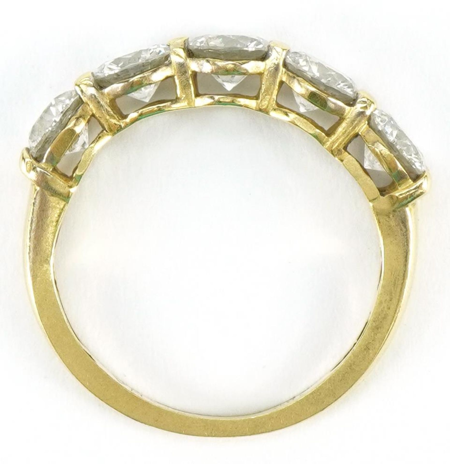 Iliana, 18k gold diamond five stone ring, each diamond approximately 0.40 carat, size L, 3.0g : - Image 3 of 5