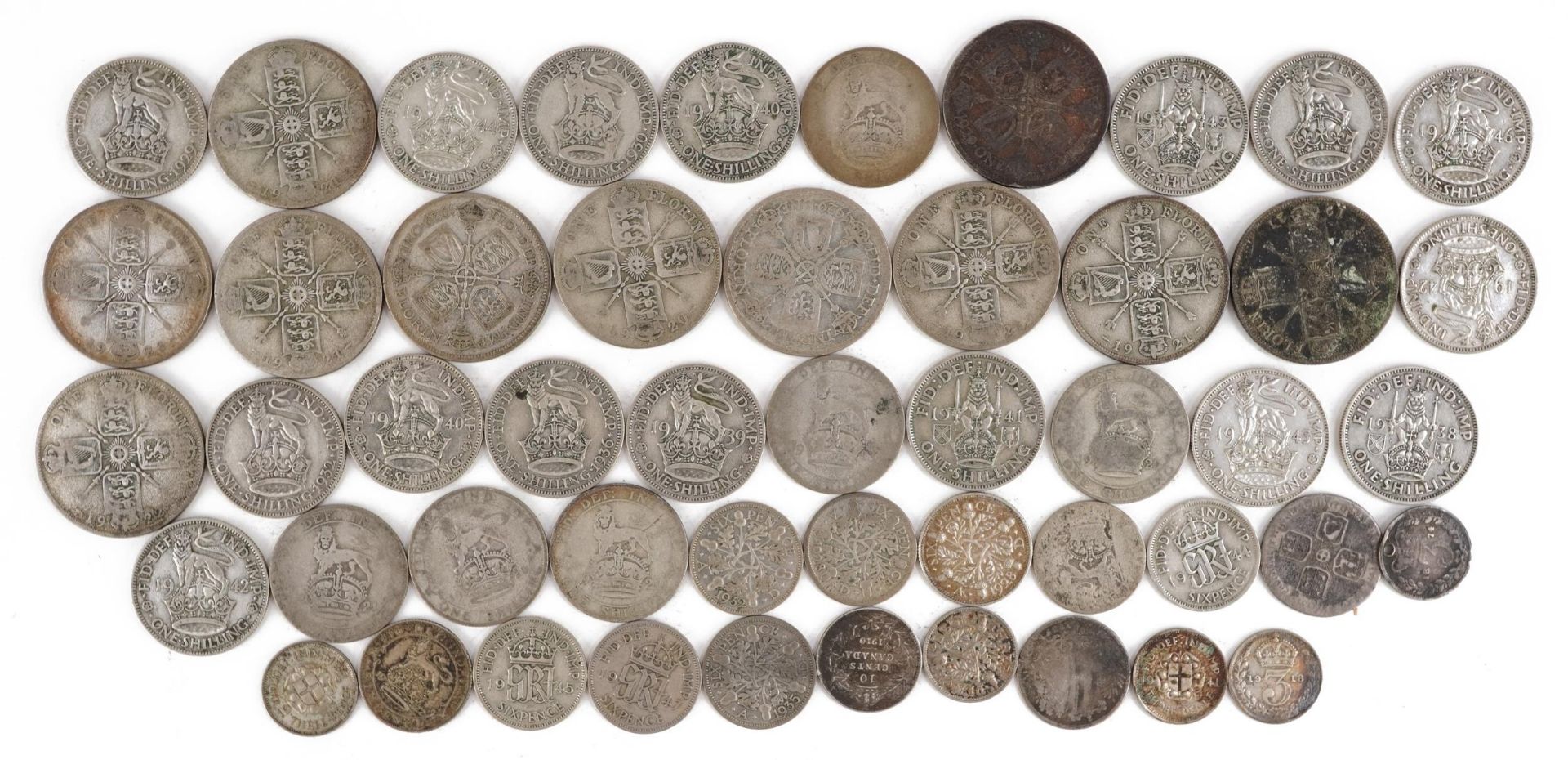 Victorian and later British coinage including florins, shillings and threepenny bits, 281g : For
