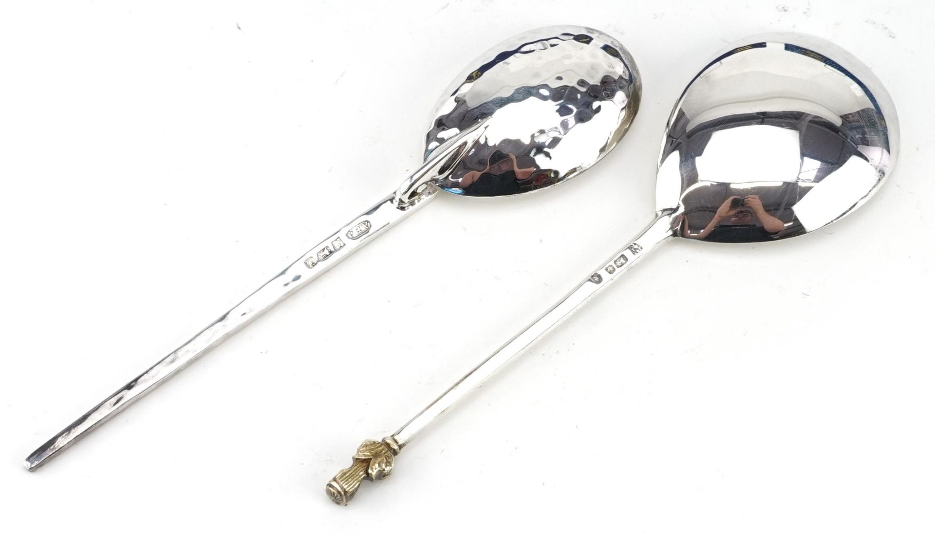 Two replica silver spoons, including one by A E Jones, with fitted cases and certificates, the - Image 3 of 4