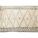 Berber, vintage Moroccan Benni Ourain wool rug, 240cm x 165cm : For further information on this