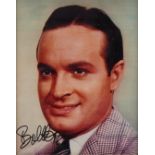 Photograph of Bob Hope signed in ink, framed and glazed, 24cm x 19cm excluding the frame : For