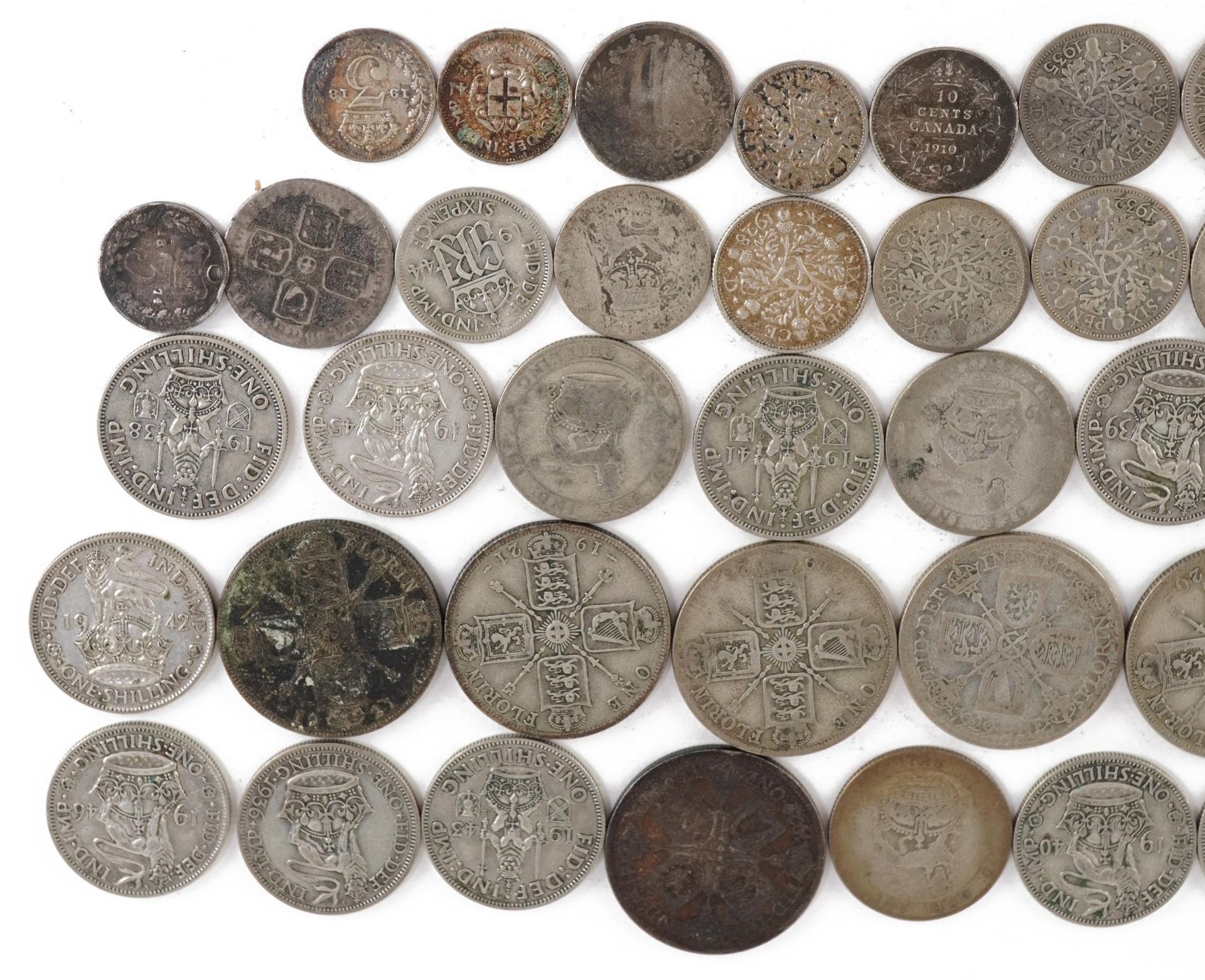 Victorian and later British coinage including florins, shillings and threepenny bits, 281g : For - Image 2 of 4