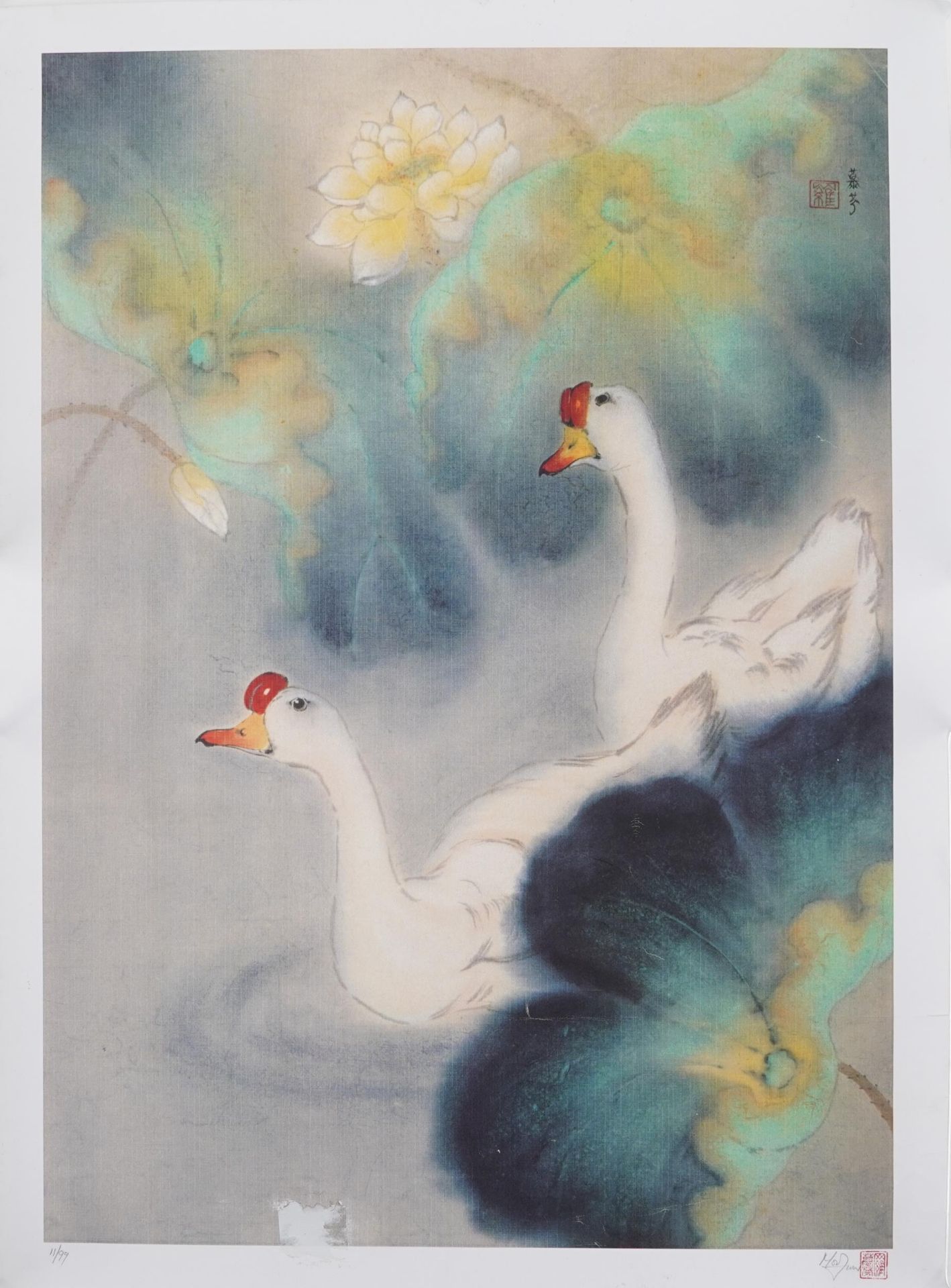 Three Chinese pencil signed prints in colour comprising Gaggle Symphony by Loh Moo Fun, limited - Image 13 of 17