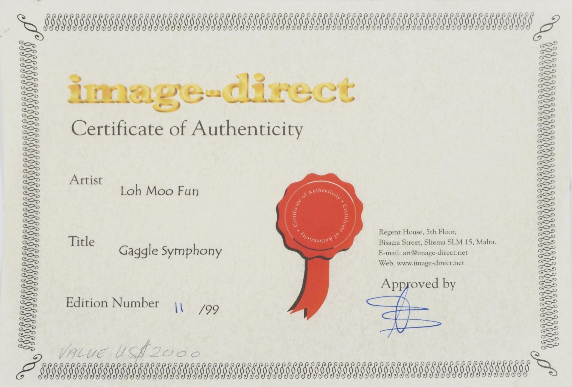 Three Chinese pencil signed prints in colour comprising Gaggle Symphony by Loh Moo Fun, limited - Image 17 of 17