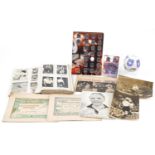 Football memorabilia including 1940s scrap album with photographs and Brighton & Hove Albion