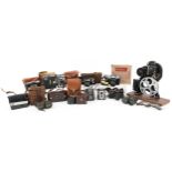 Vintage and later cameras, lenses, binoculars and accessories including a Zeiss Ikon film projector,