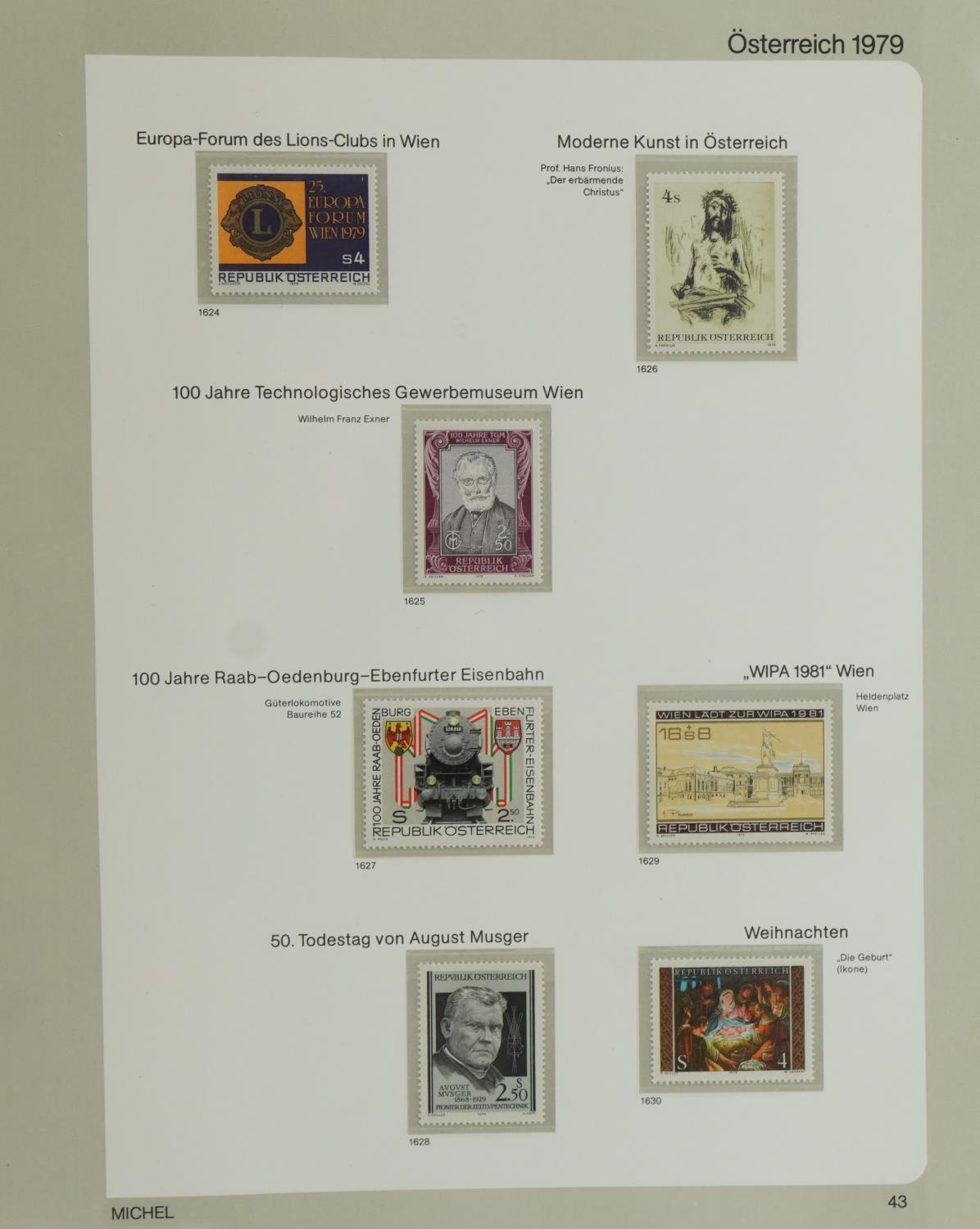 Collection of 20th century Austrian unmounted mint stamps arranged in an album : For further - Image 5 of 6