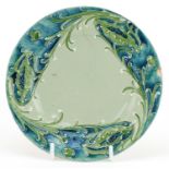 MacIntyre Moorcroft side plate hand painted with flowers made for Liberty & Co, 14cm in diameter :