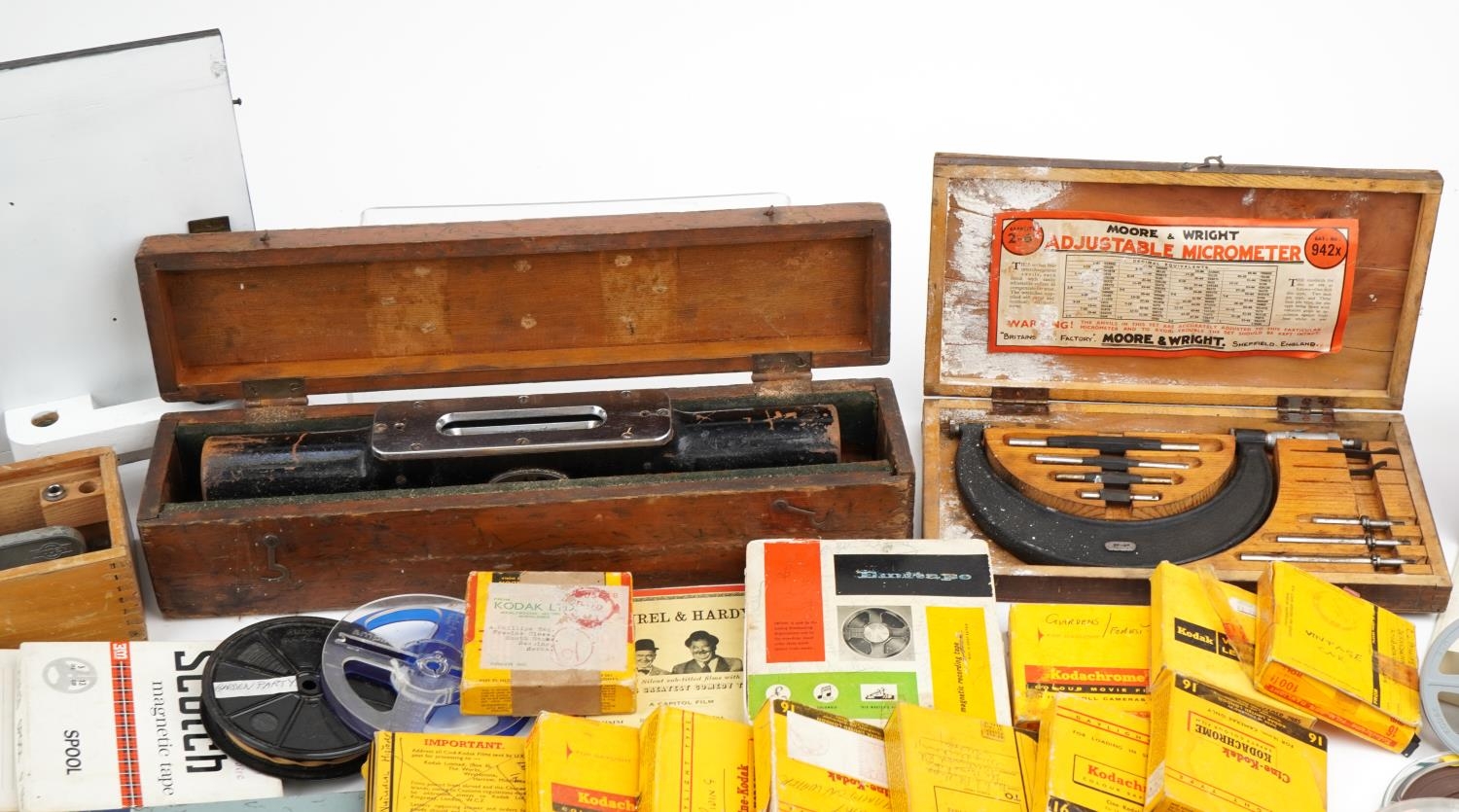 Collection of vintage and later tools, optical instruments, Eumig projector and reels including a - Image 3 of 6