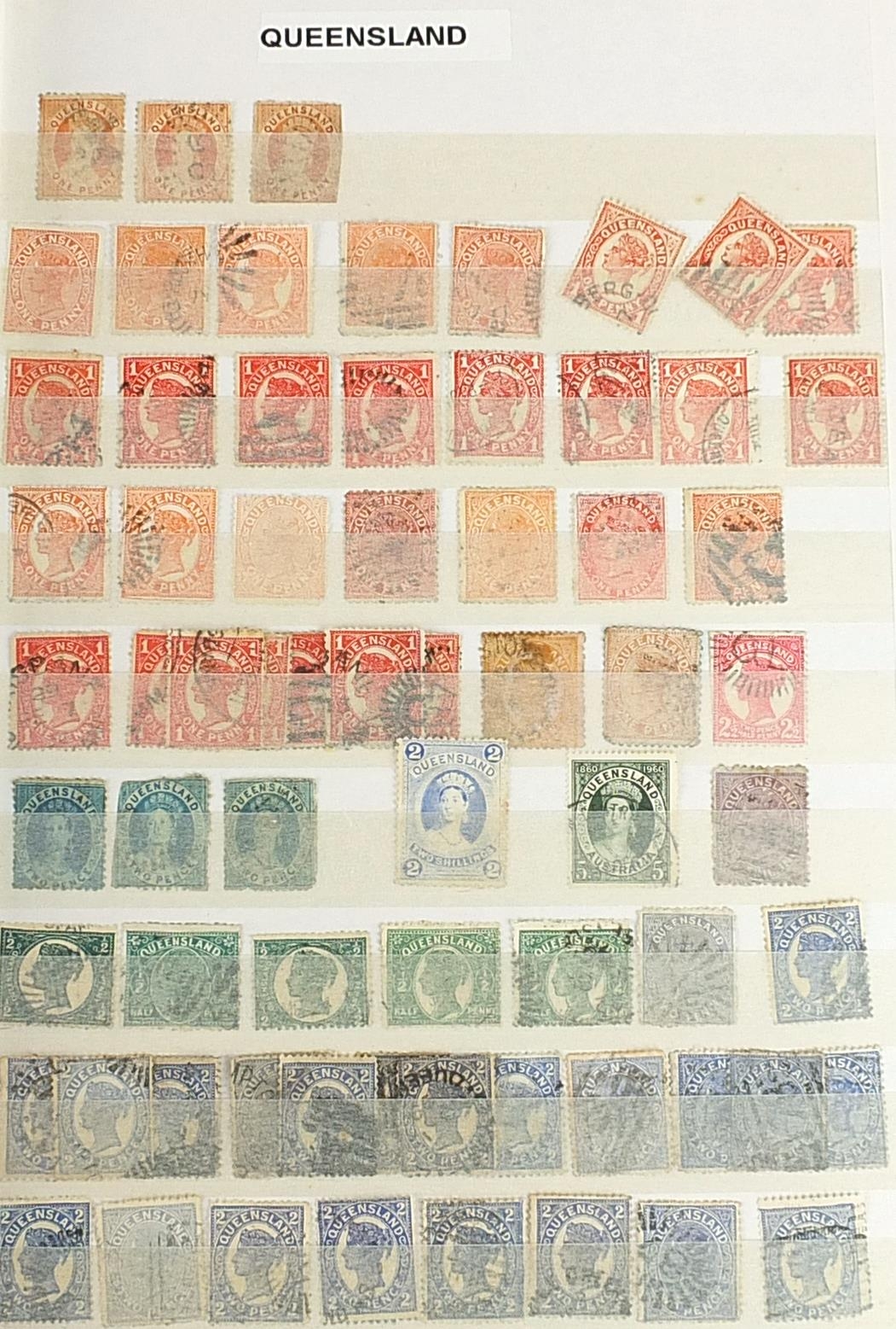 Collection of world stamps including The Five States and Australia arranged in an album : For - Image 2 of 10