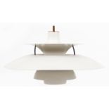 Poul Henningsen for Louis Poulsen, Vintage PH5 white light pendant, 48cm in diameter