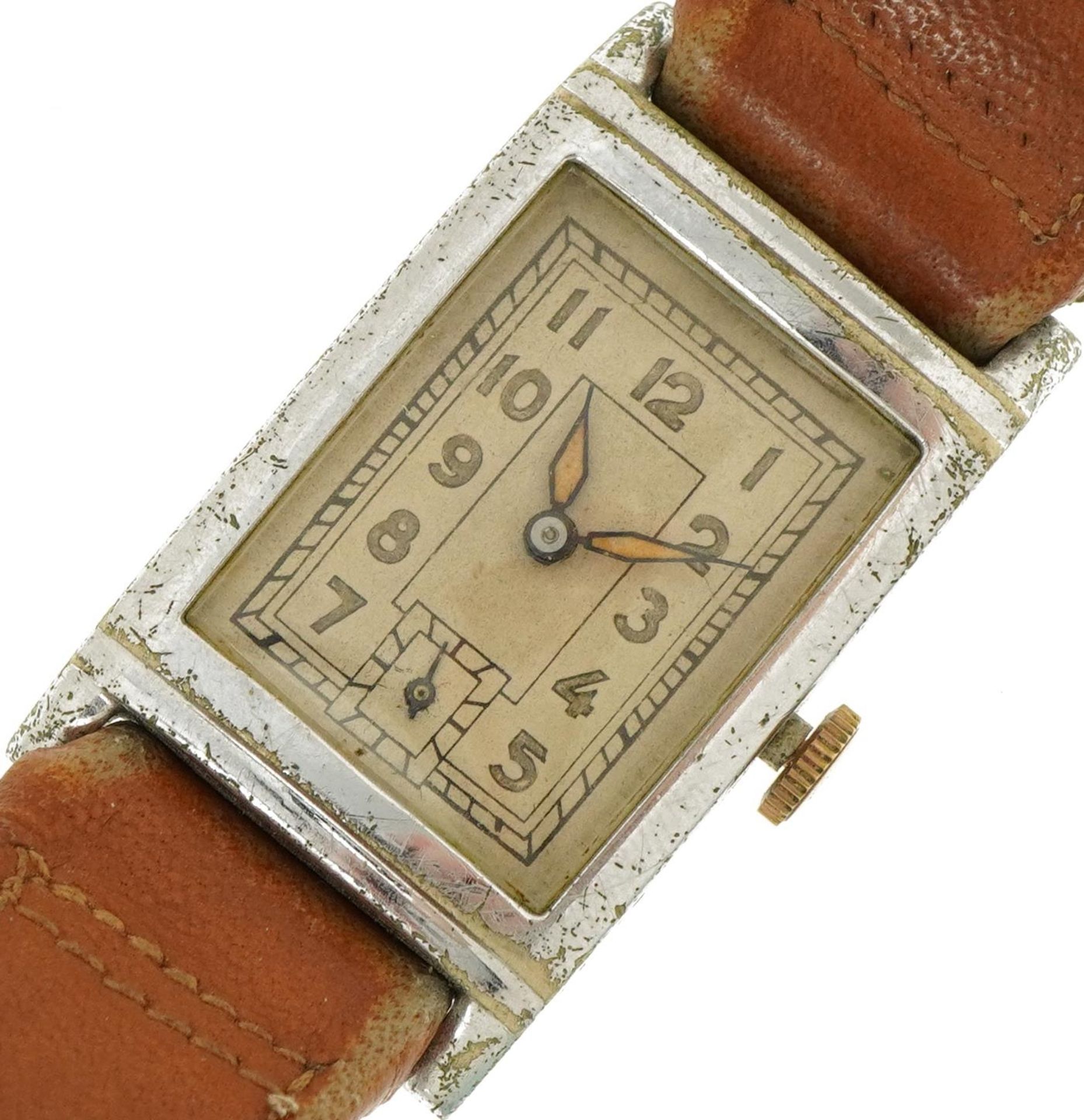 Boden Edelstahl, vintage gentlemen's German wristwatch with subsidiary dial, the case 22mm wide :