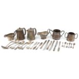 Shipping interest silver plated items including a Clan Line steamers twin handled sugar bowl,