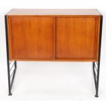 Mid century Staples Ladderax teak side cabinet, 86cm H x 93cm wide x 35cm D : For further