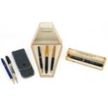 Vintage pens and pencils including Ritepoint pencil commemorating Cunard liner Queen Elizabeth,